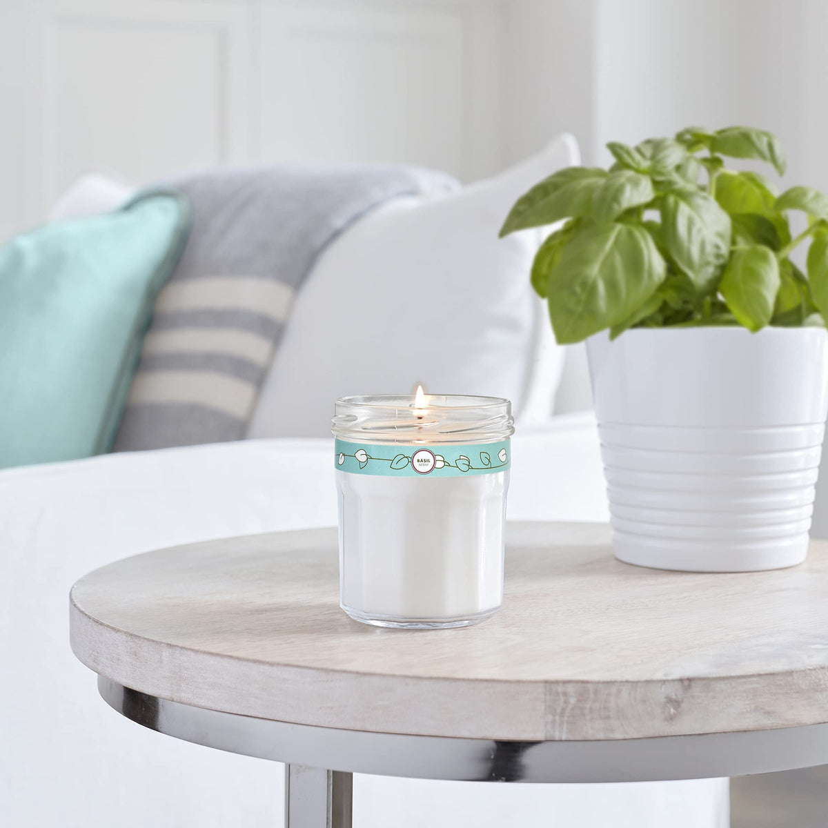 MRS. MEYER'S CLEAN DAY Scented Soy Candle, Basil Scent, 7.2 ounce candle (Pack - 1)