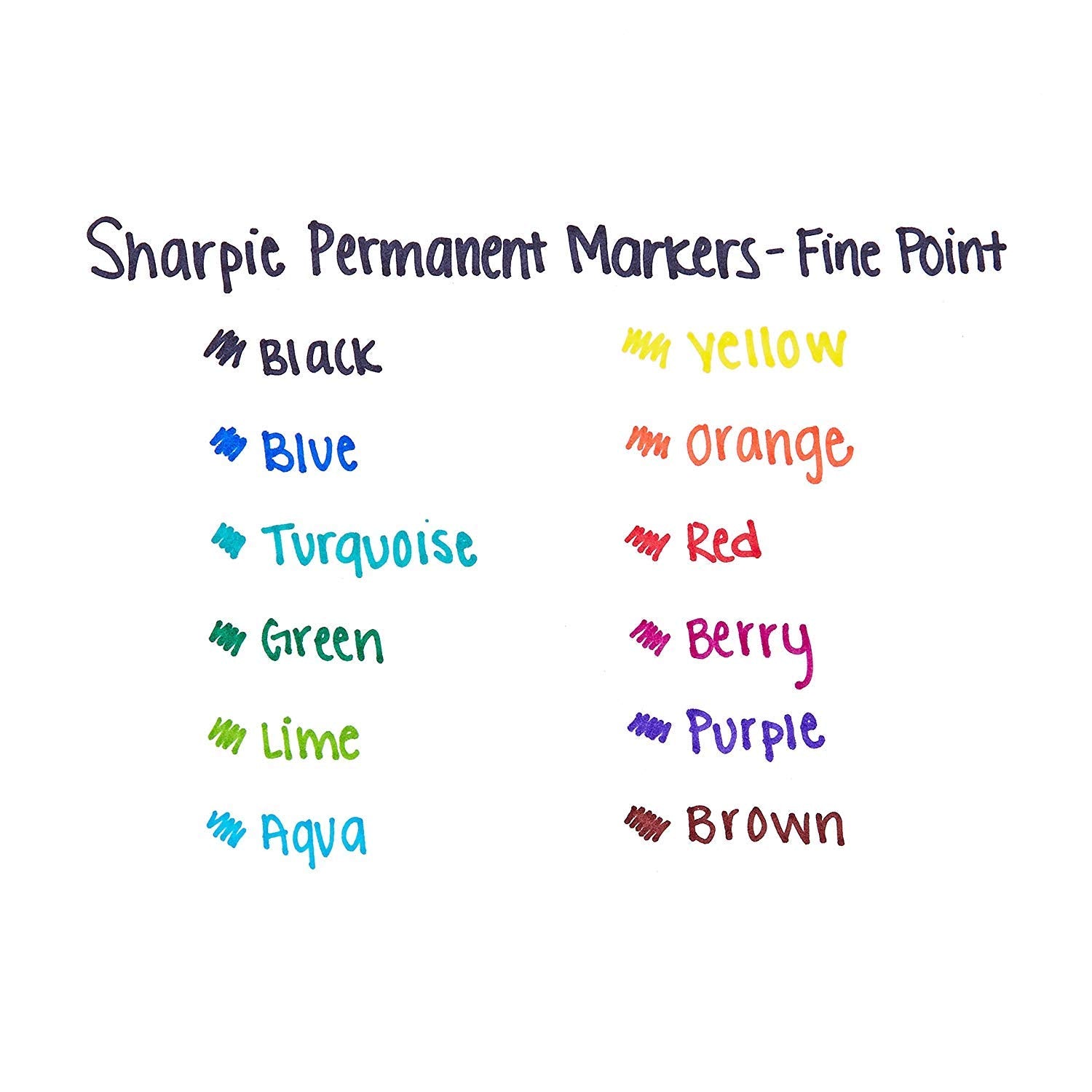 Sharpie Permanent Markers, Fine Point Green, 2 packs of 12 Total of 24