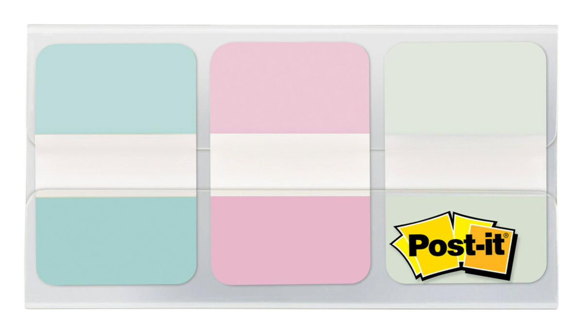 Post-it® Pastel Color Tabs, Gradient Blue, Pink, Clear, 36 Tabs/Pack