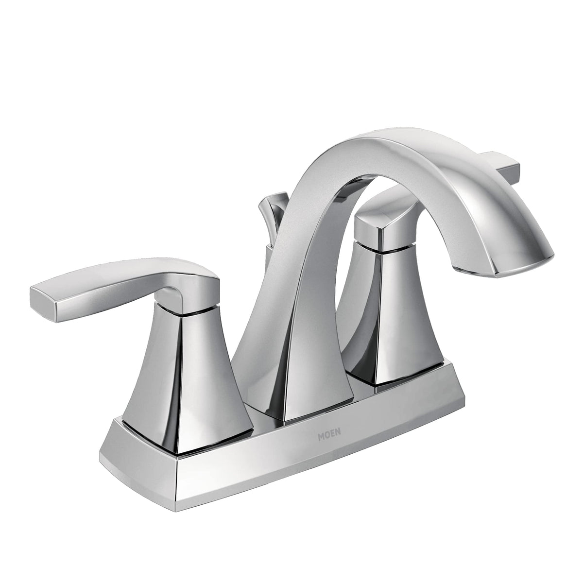 Moen Voss Chrome Two-Handle High Arc Centerset Bathroom Faucet, 6901