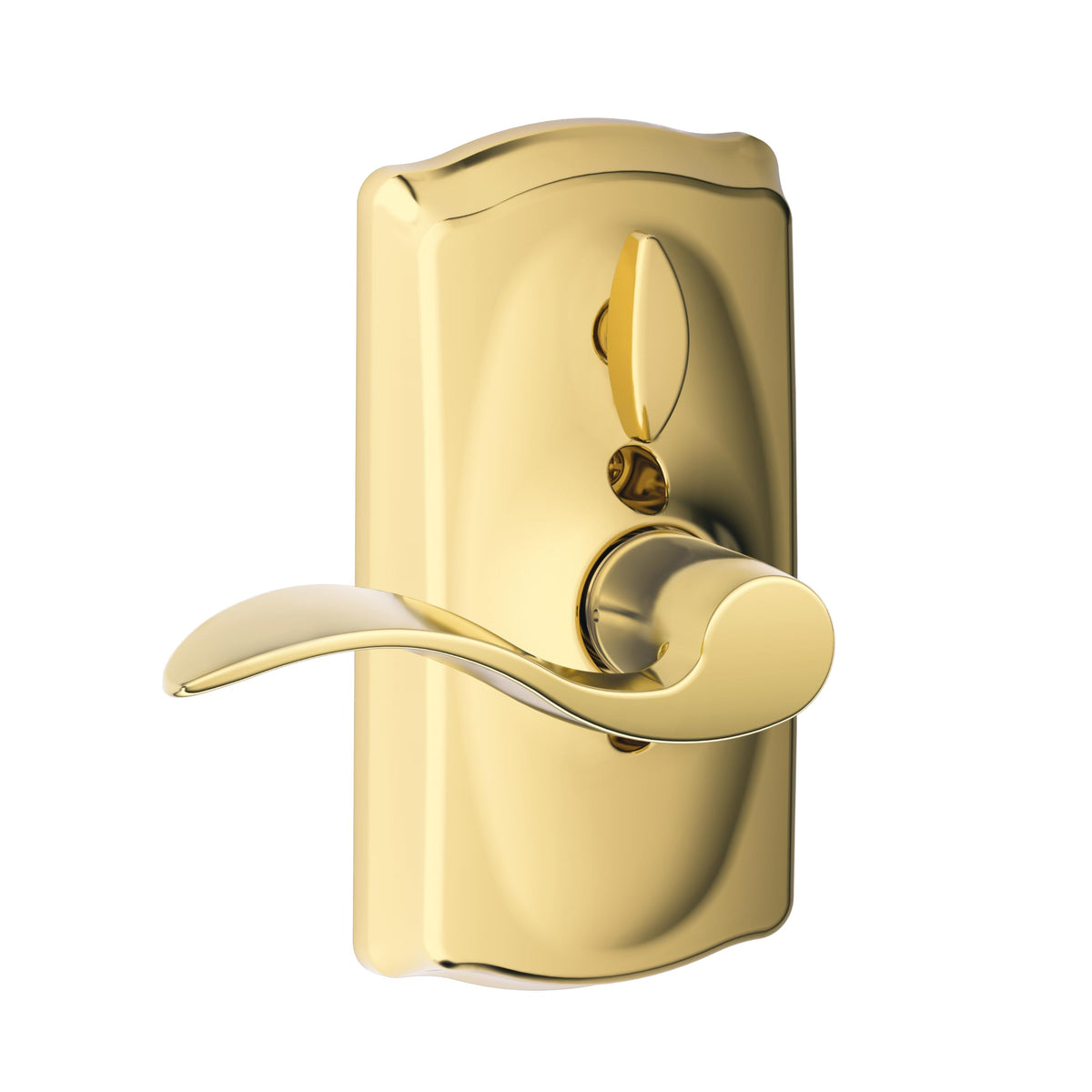 SCHLAGE FE595 CAM 505 16-234 10-027 Camelot by Accent Keypad Lever with Flex Lock, Bright Brass