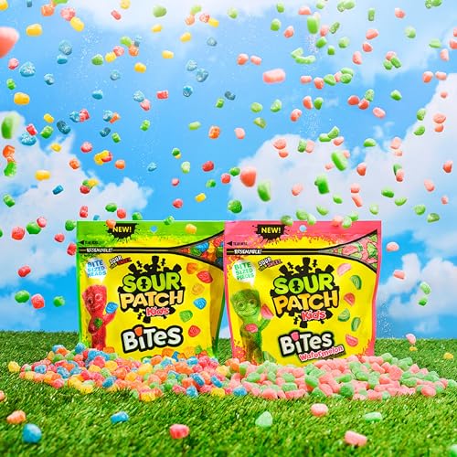 SOUR PATCH KIDS Bites Soft & Chewy Candy, Bulk Candy, 12-12 oz Bags