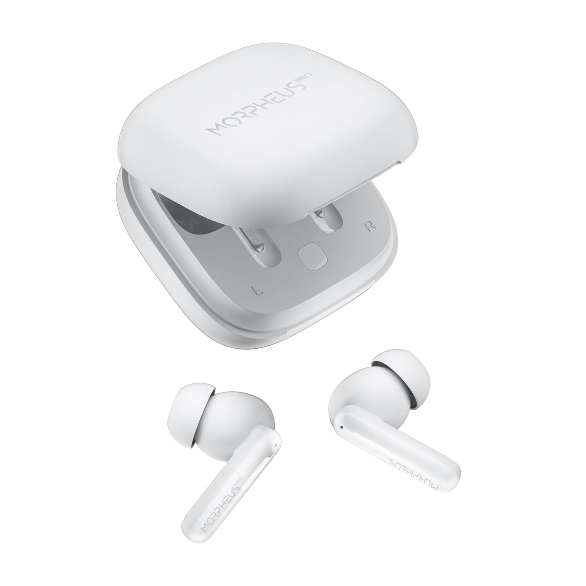 Nemesis ANC Wireless Noise Cancelling Headphones TW2750W, in Ear Blueooth Earphones, Pure White