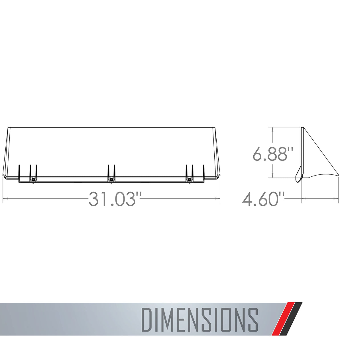TayMac DG30 Air Deflector, 30.25-Inch, Clear