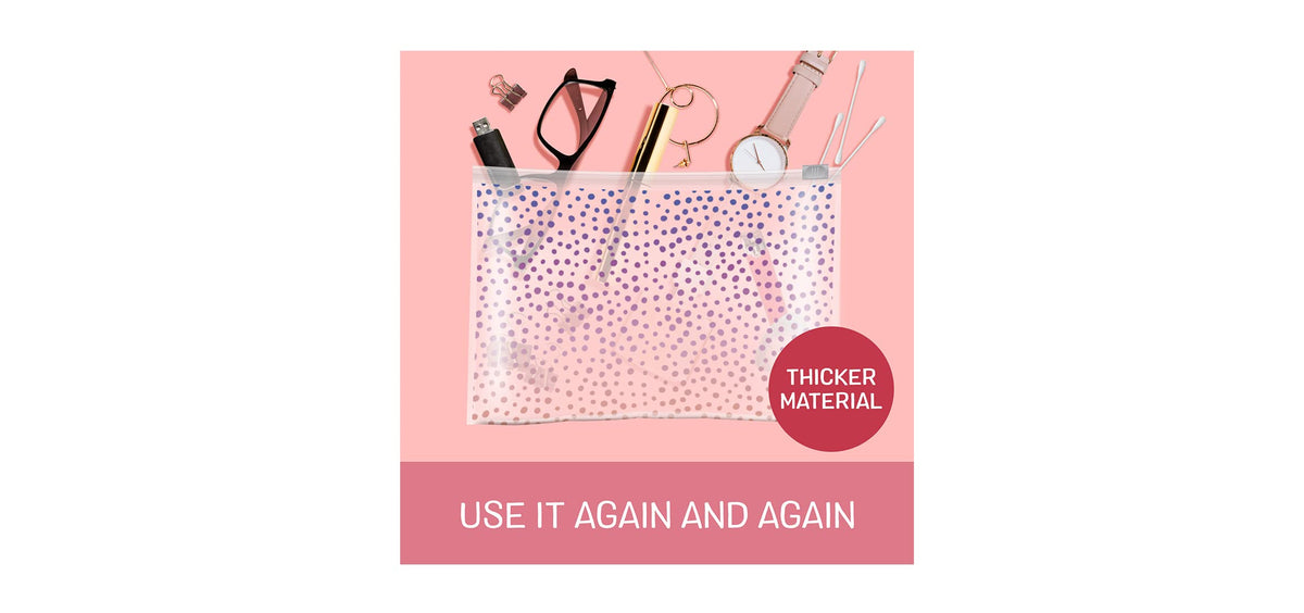 Ziploc Contain the Clutter Reusable Makeup and Accessory Bags