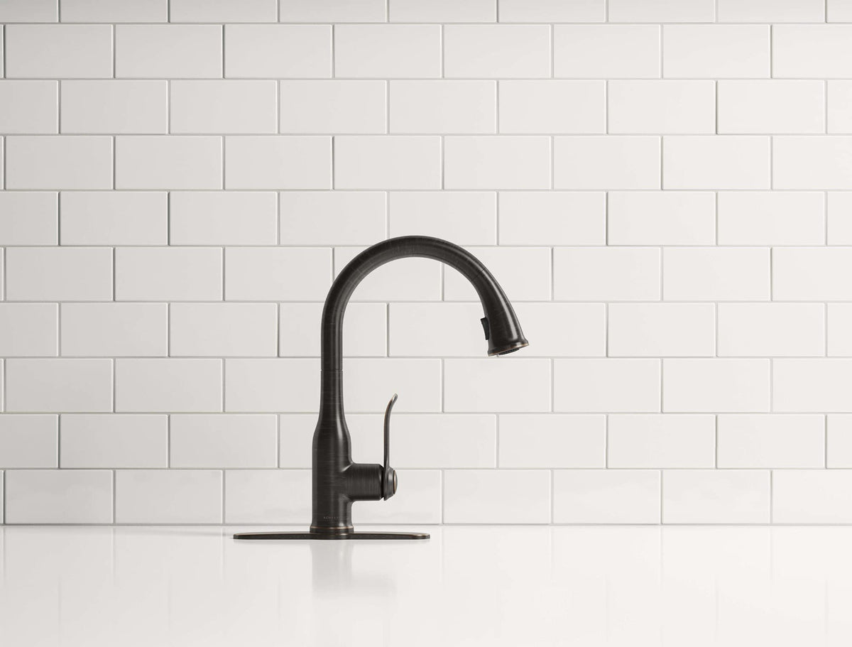 KOHLER K-R23863-SD-2BZ Motif Kitchen Faucet, Pull-Down Sprayer, Spot Resistant, Oil-Rubbed Bronze