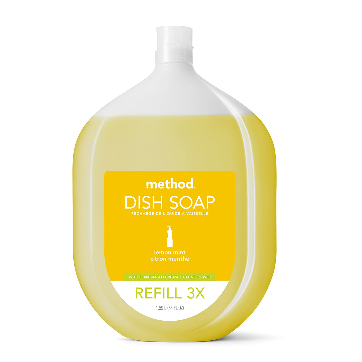Method Gel Dish Soap, Refill, Lemon Mint, 54 Ounce, 1 pack