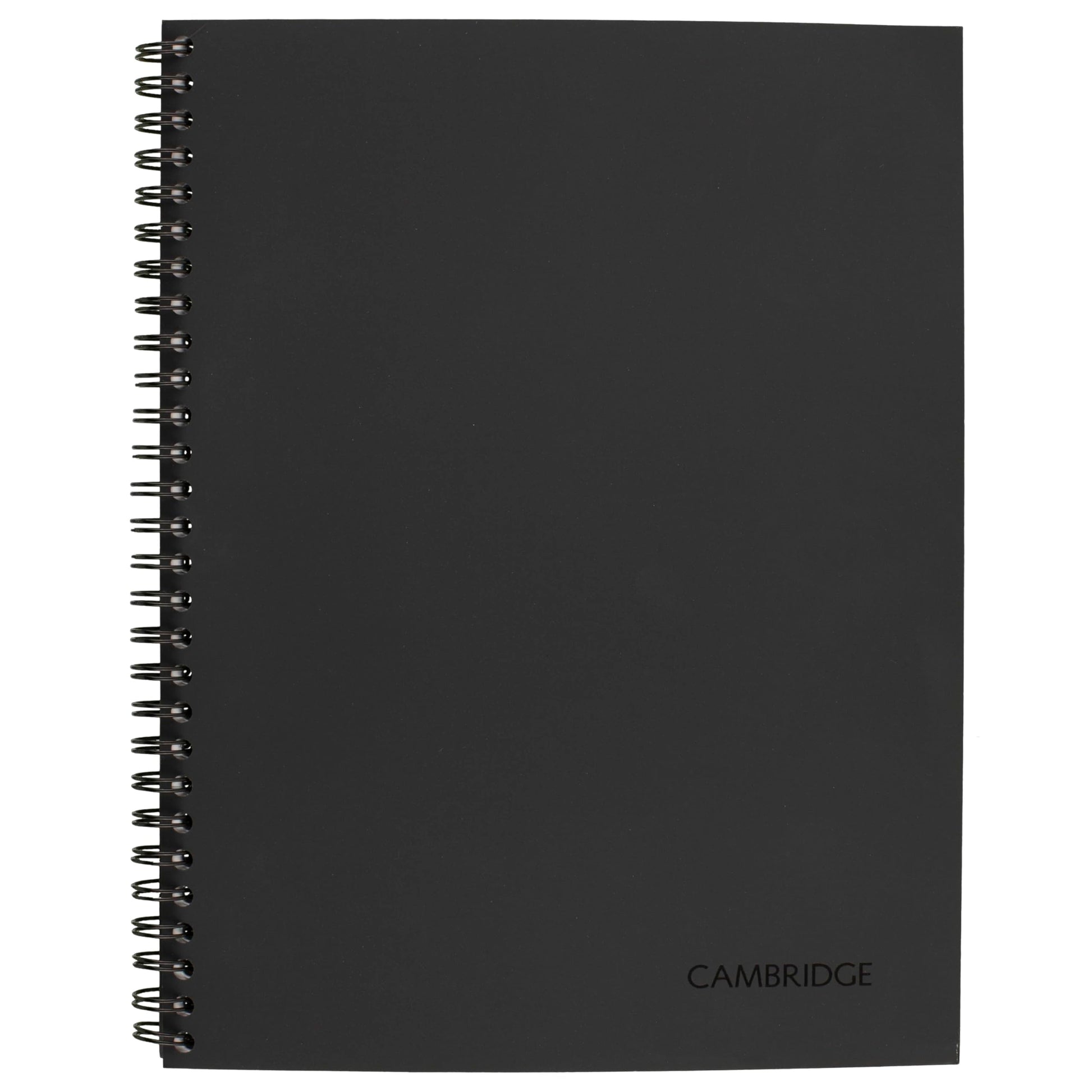 Cambridge Notebook, Business Notebook, 7-1/4" x 9-1/2", 80 Sheets, Ruled, Action Planner, Flexible Cover, Wirebound, Gray (06122)