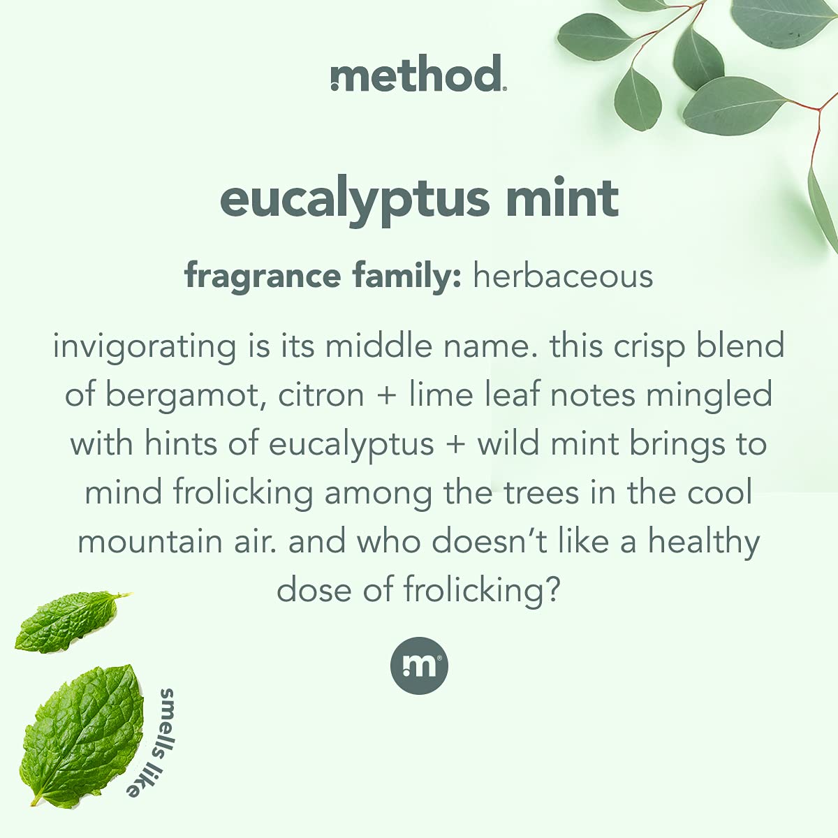 Method Bathroom Cleaner, Eucalyptus Mint, 28 Ounce, (Pack of 2)