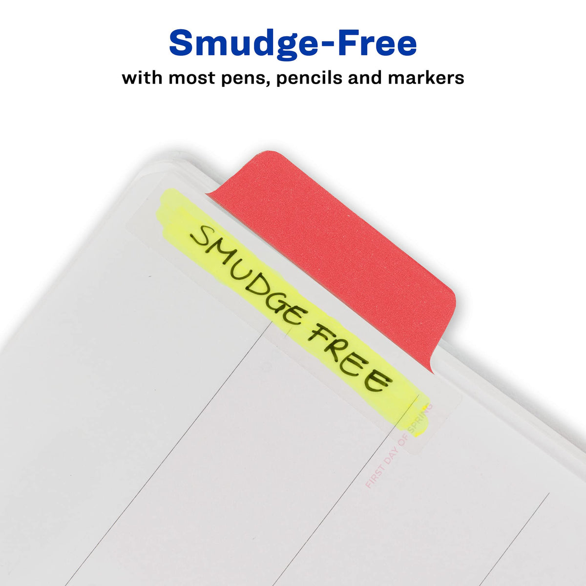 Avery Margin Ultra Tabs, 2.5" x 1", 2-Side Writable, Assorted Colors, 48 Repositionable Page Tabs (74866)