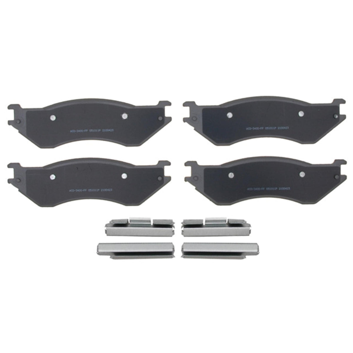 ACDelco Silver 14D842MH Semi-Metallic Front Disc Brake Pad Set with Hardware