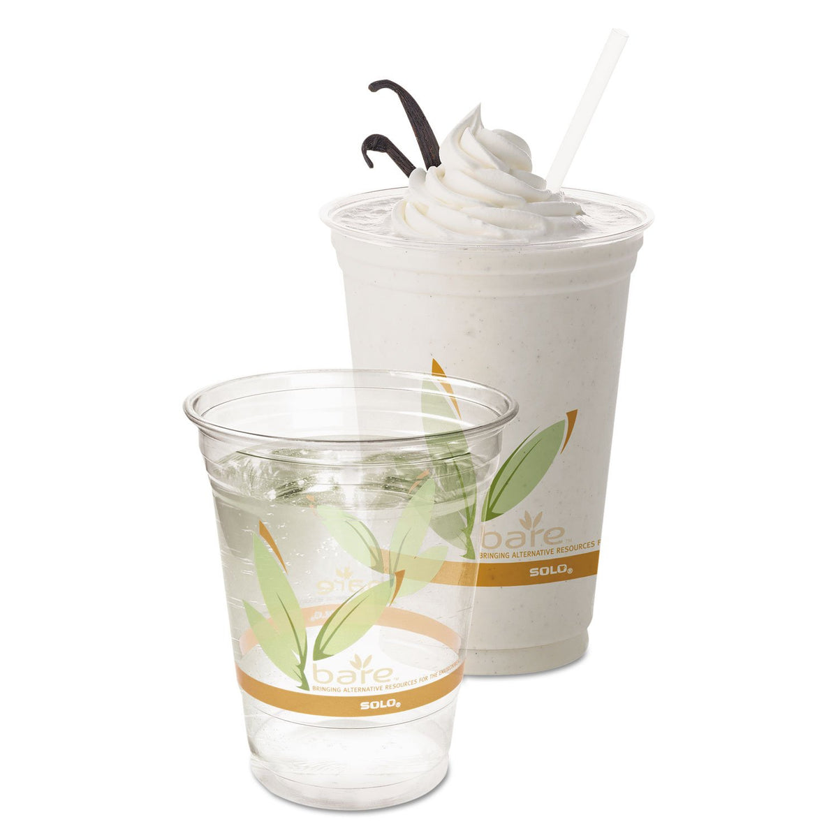 SOLO Cup Company RTP12BAREPK Bare Eco-Forward RPET Cold Cups, 12-14 oz, Clear, 50/Pack