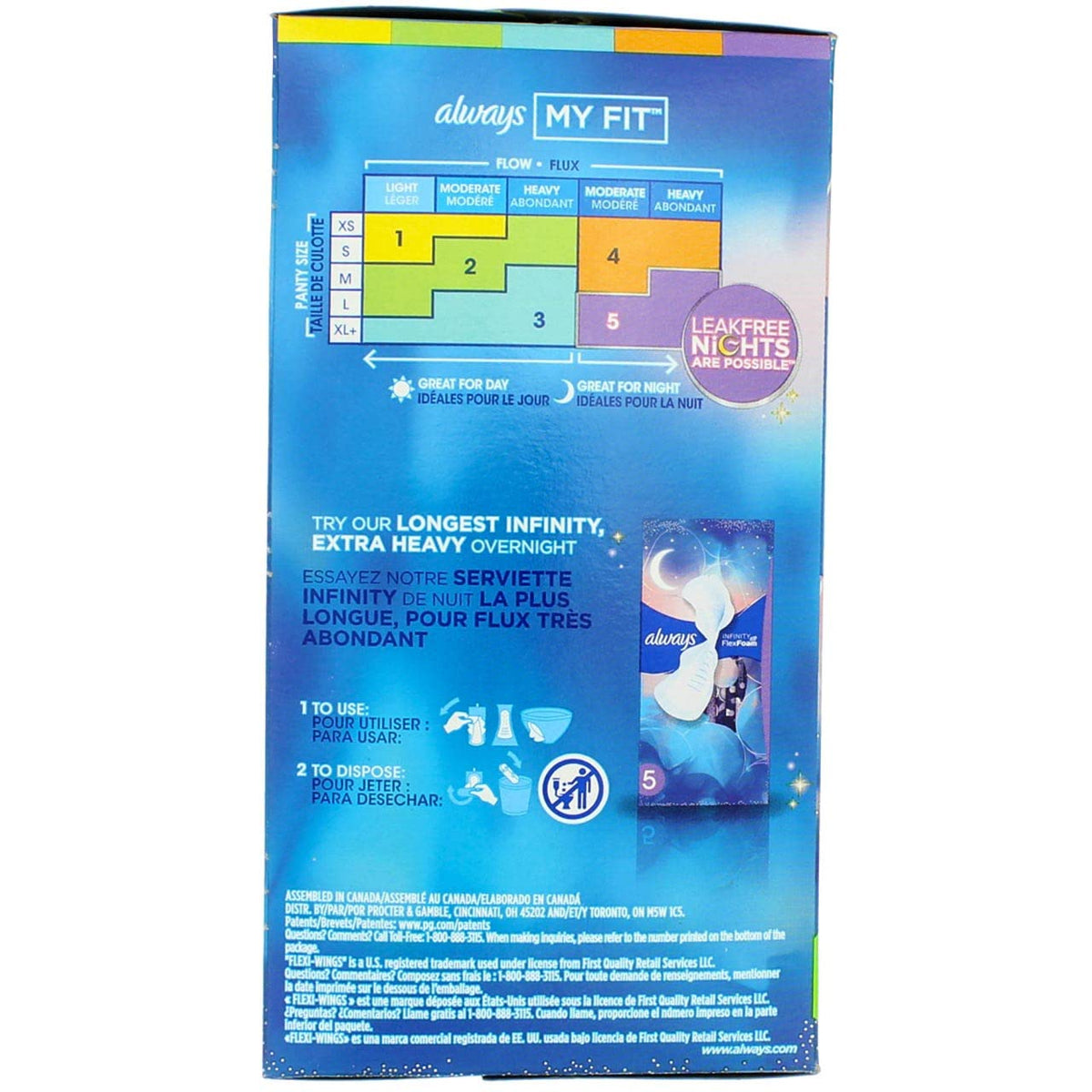 Always Infinity Heavy Flow Pads with Revolutionary Wings (Pack of 4)4