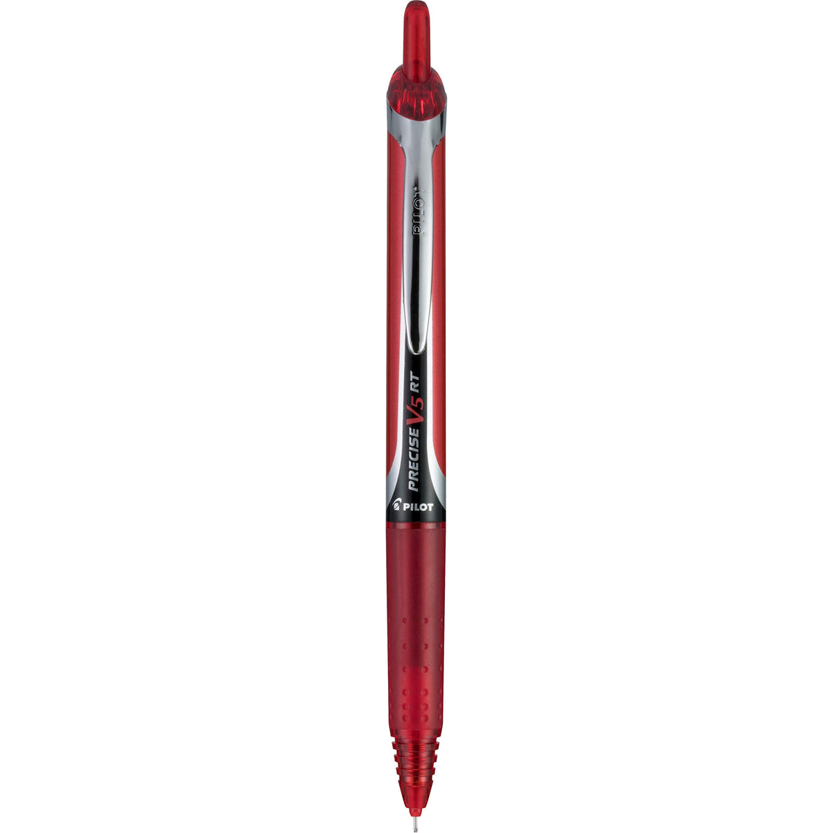 PILOT Precise V5 RT Refillable & Retractable Liquid Ink Rolling Ball Pens, Extra Fine Point (0.5mm) Black/Blue/Red Inks, 3-Pack (26053)