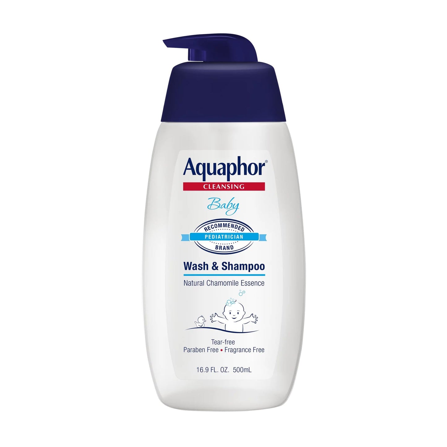 Aquaphor Baby Cleansing Wash And Shampoo 16 Ounce Pump (500ml) (3 Pack)