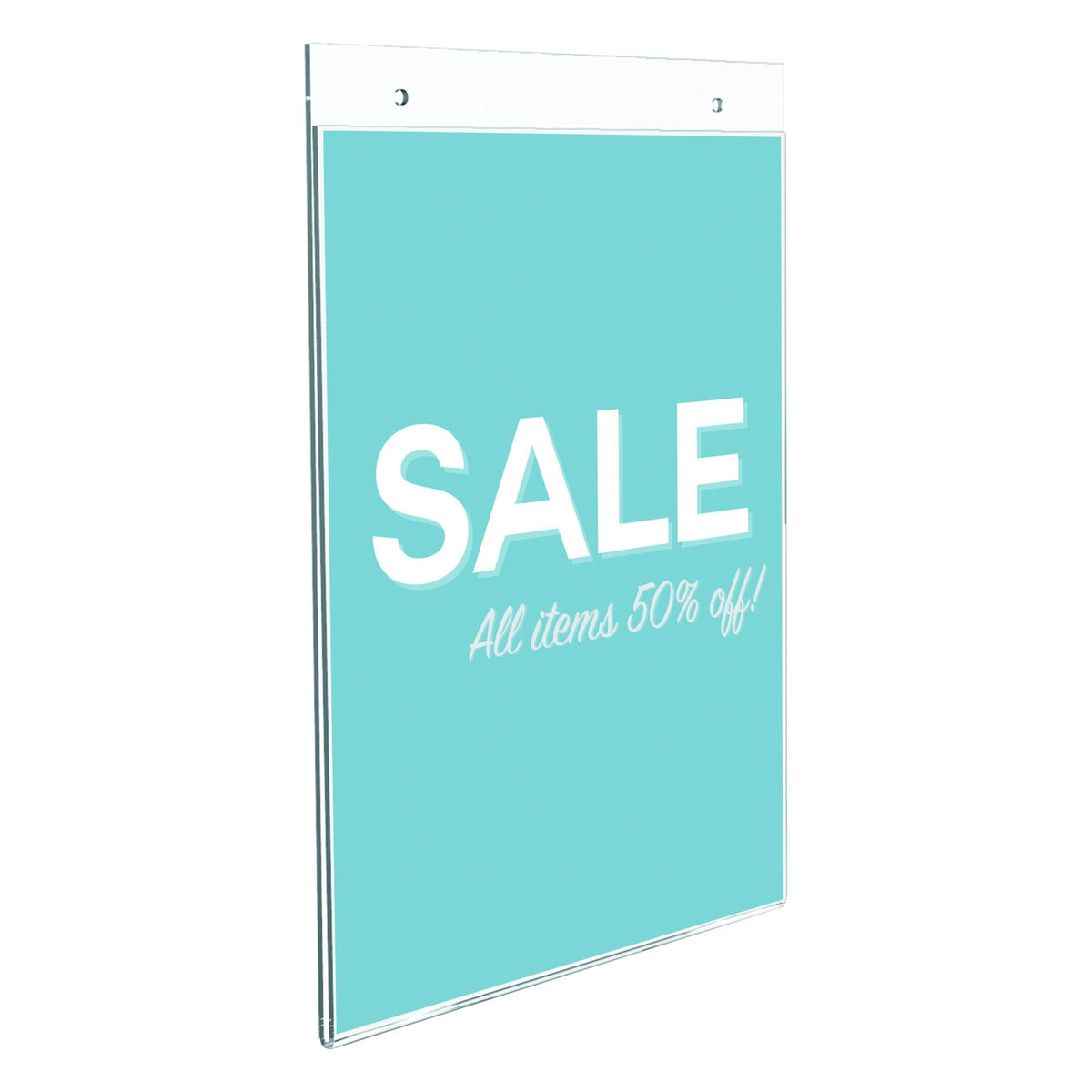 Deflecto Classic Image Wall Mount Sign Holder, Single-Sided, Vertical, 8.5" x 11", Clear (68201), Model:WM-8511-1
