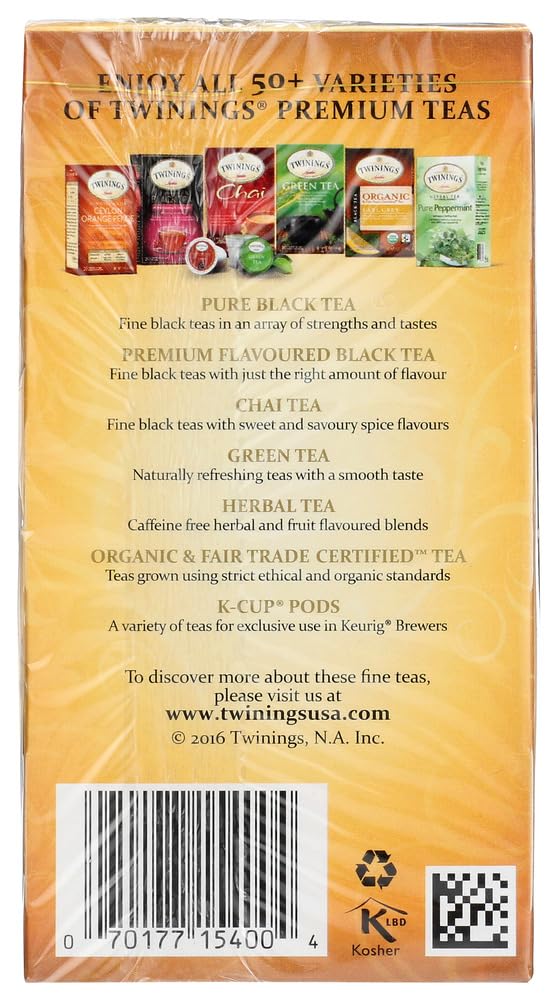 Twinings Lady Grey, Tea Bags, 20 ct Boxes 1.41 oz., 6 Pack