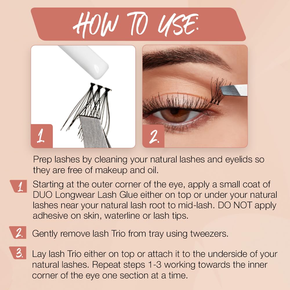Ardell Naked Lashes Trios Kit, 32 Trios, 2 pack