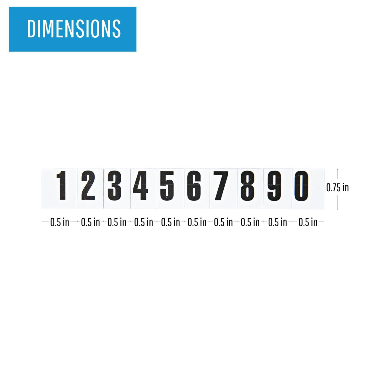 MasterVision Interchangeable Magnetic Board Accessories, Numbers, Black, 0.75"h