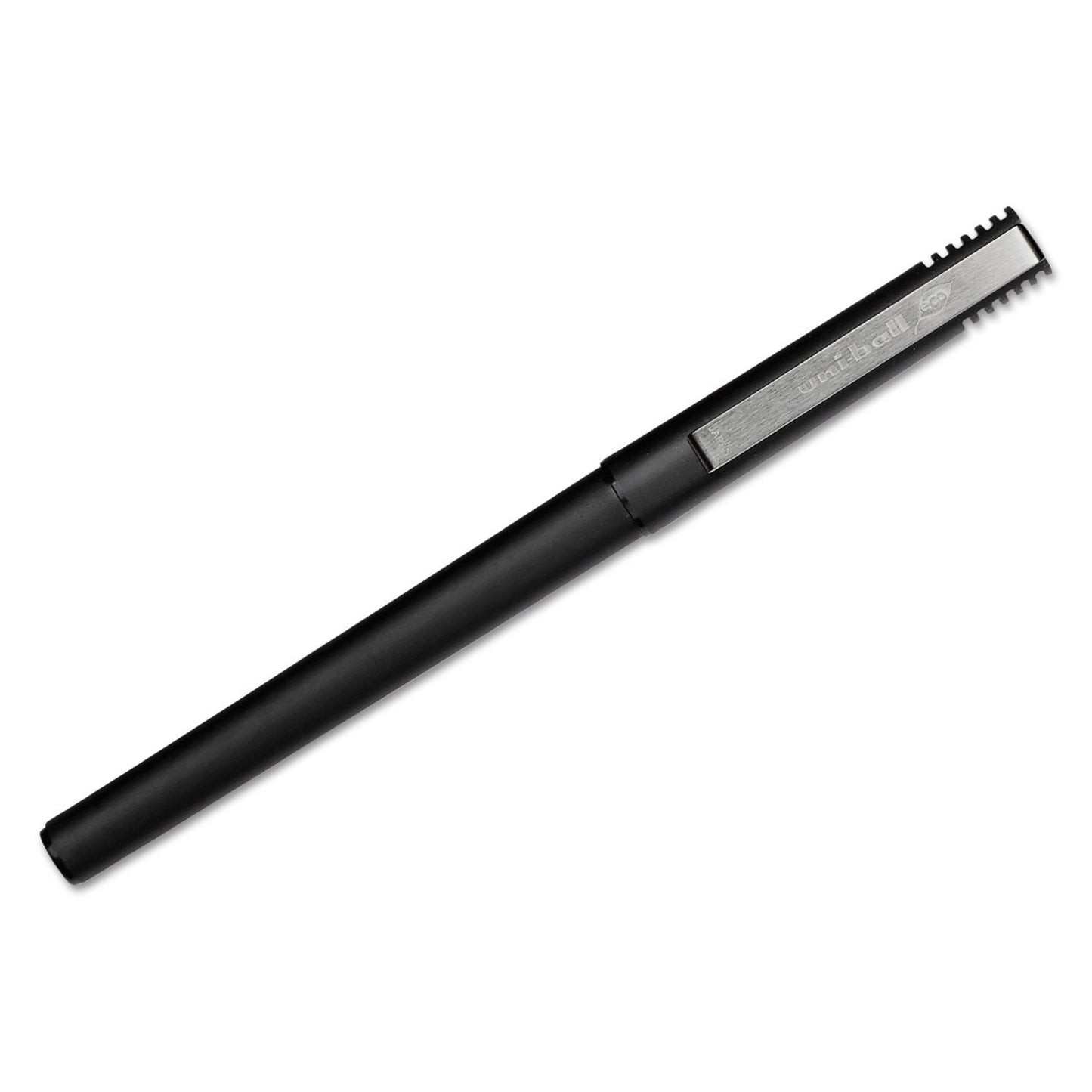 Sanford Uniball Roller Stick Pen, 0.5mm Micro Point, Green Ink, Dozen (60154)