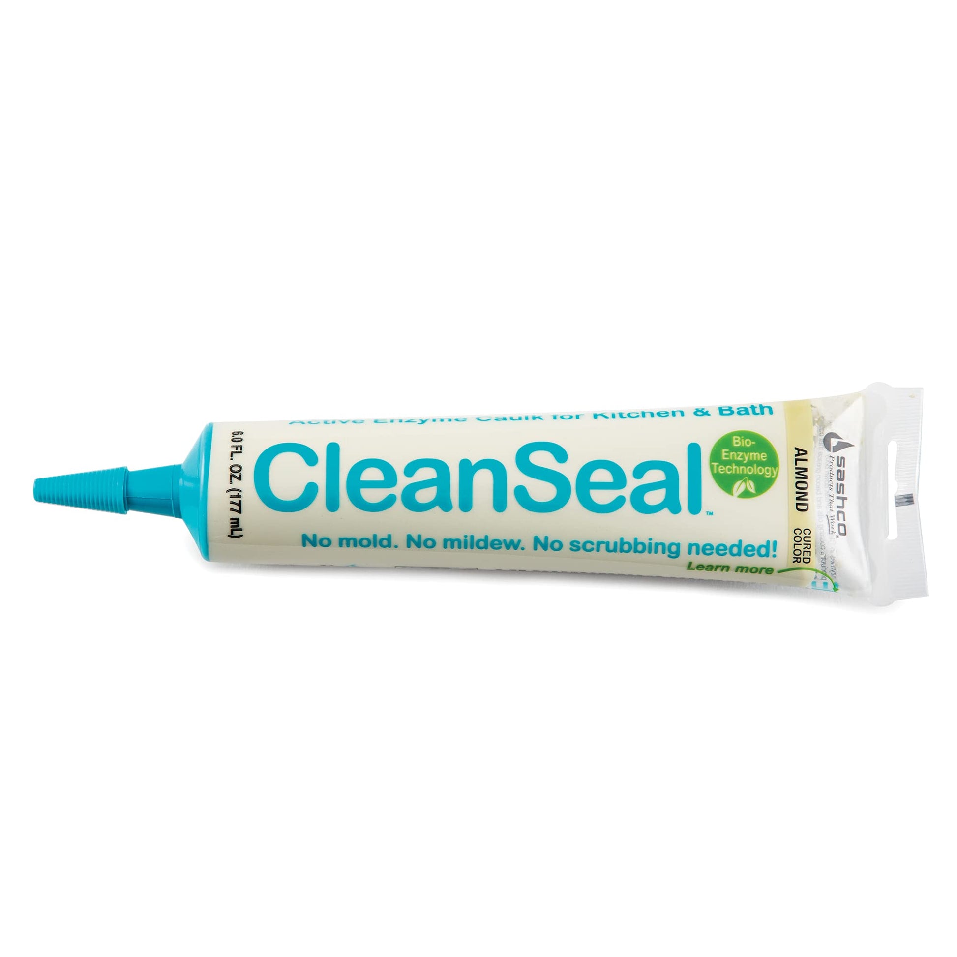Sashco Clean Seal Active Enzyme Caulk, Kitchen & Bath, Almond, 6oz. (Pack 1)