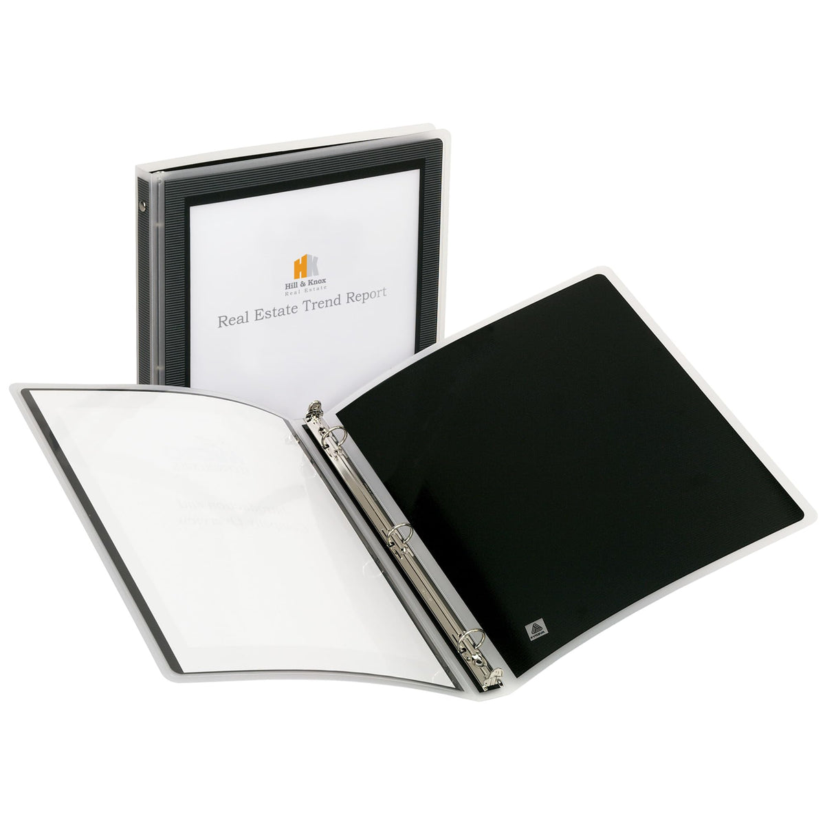 Avery Flexi-View 3 Ring Binder, 1/2 Inch Round Rings, 1 Black Binder (15767)