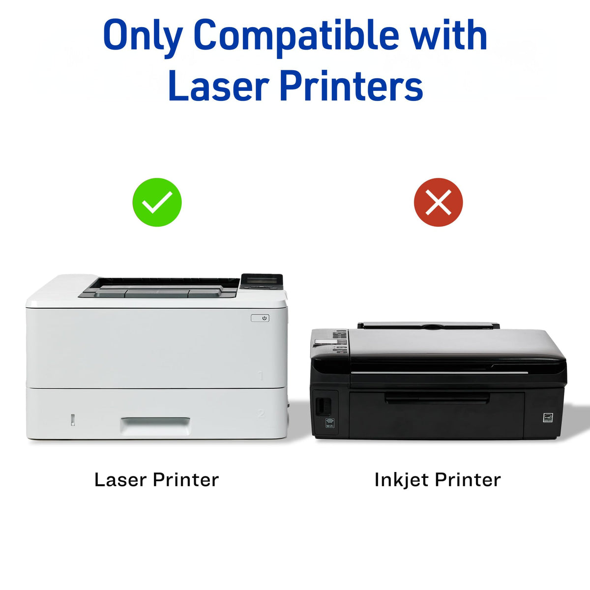 Avery Waterproof Sticker Labels for Printer - 1" x2-5/8 Mailing Labels, Ultrahold Permanent Adhesive, Laser Printers, 1,500 Printable Avery Address Label Sheets (5520)