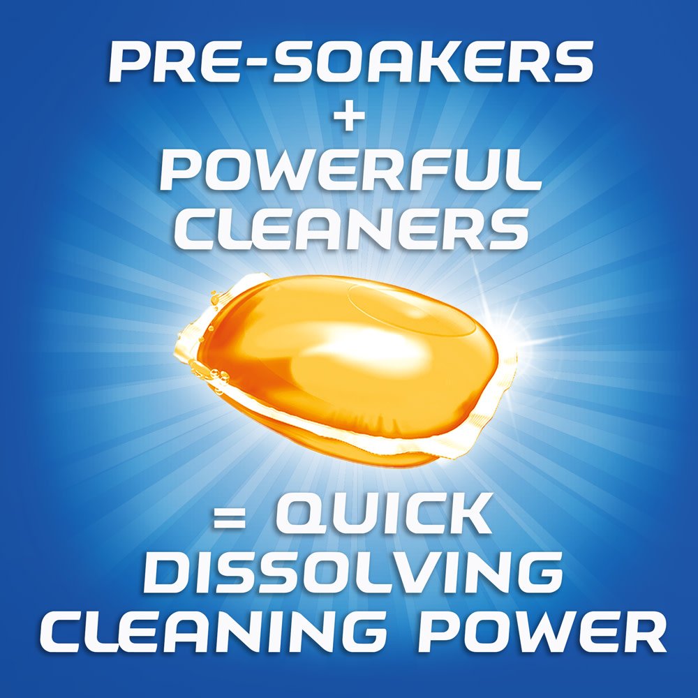 Finish Gelpacs Dishwasher Detergent, Orange Scent, 32 Count
