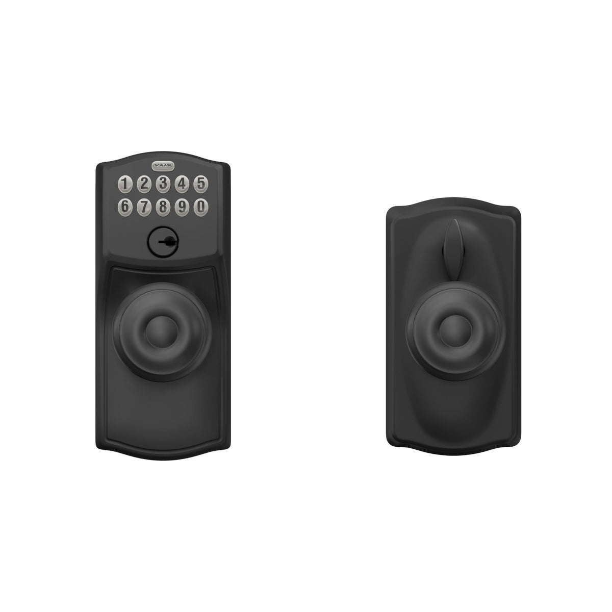 SCHLAGE FE595 CAM 622 GEO Keypad Entry with Flex Electronic Lock, Matte Black