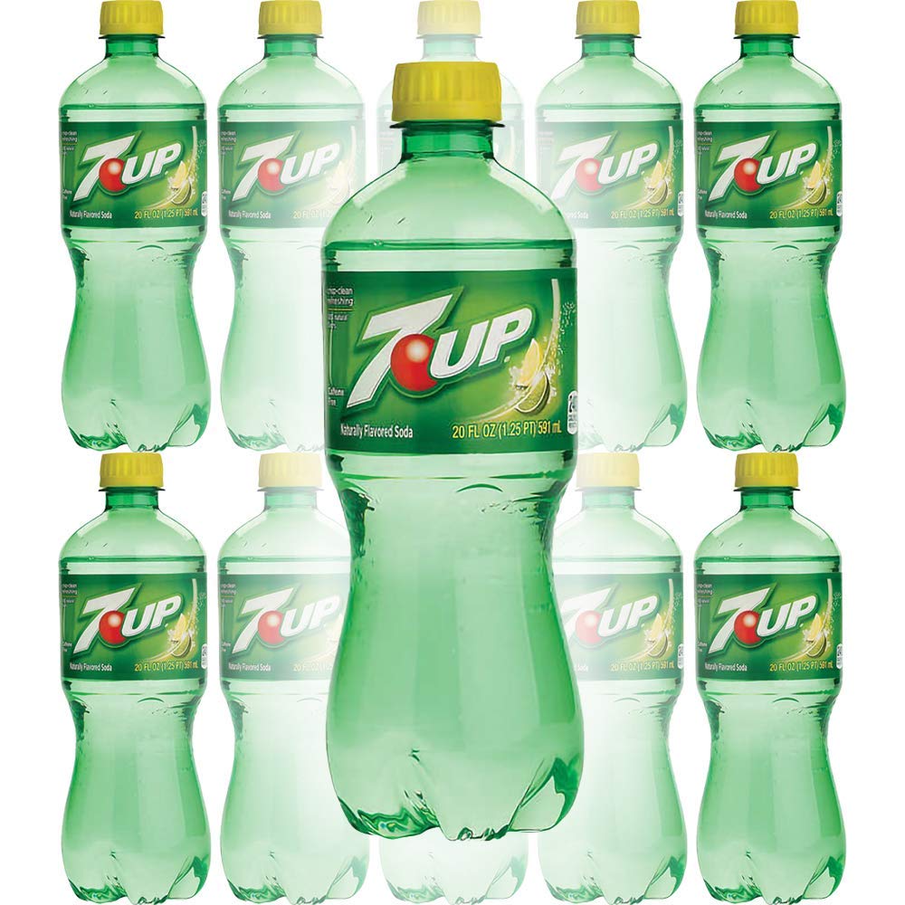 7UP 20oz Soda Bottles (Pack of 16, Total of 320 Fl Oz)