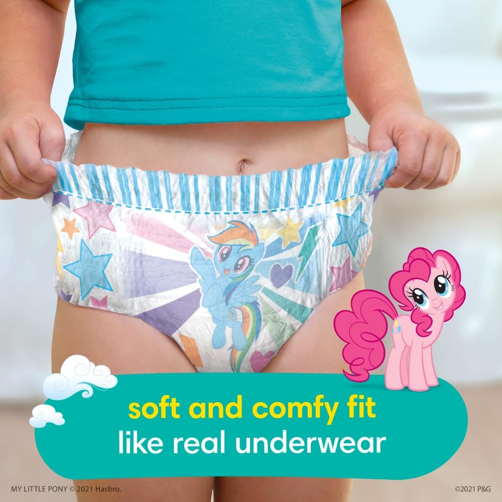 Pampers Training Pants - Easy Ups Girls & Boys - Size 2T-3T, 25 Count, My Little Pony Potty Underwear (Packaging May Vary)