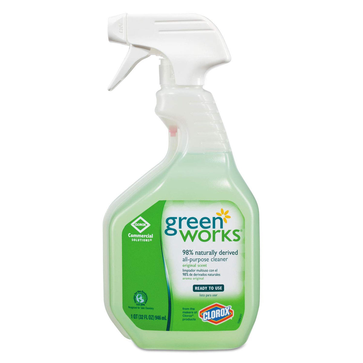 GreenWorks All-Purpose and Multi-Surface Cleaner, Original, 32oz Smart Tube Spray Bottle