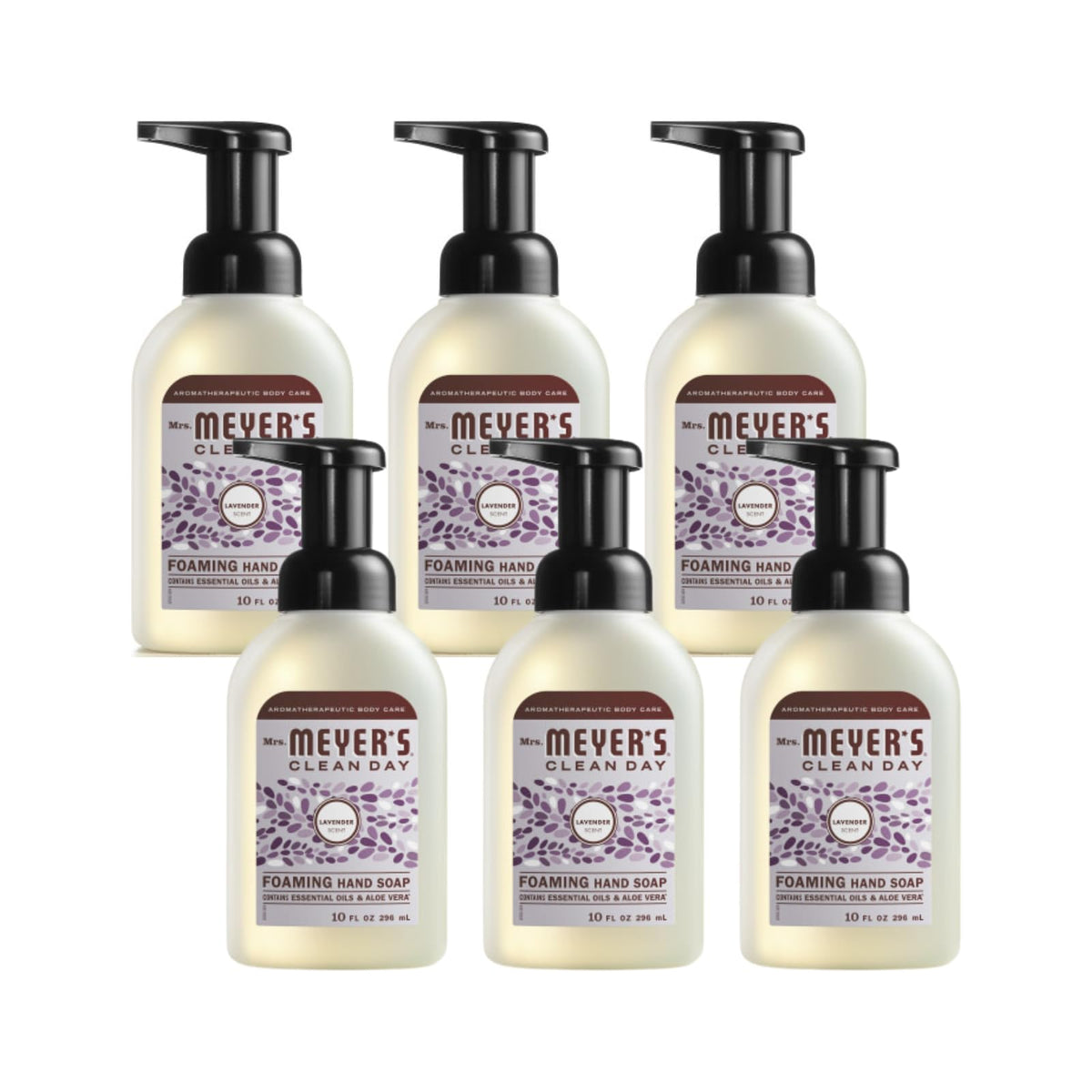 Mrs. Meyer's Foaming Hand Soap, Lavender, 10 Oz (Pack of 6)