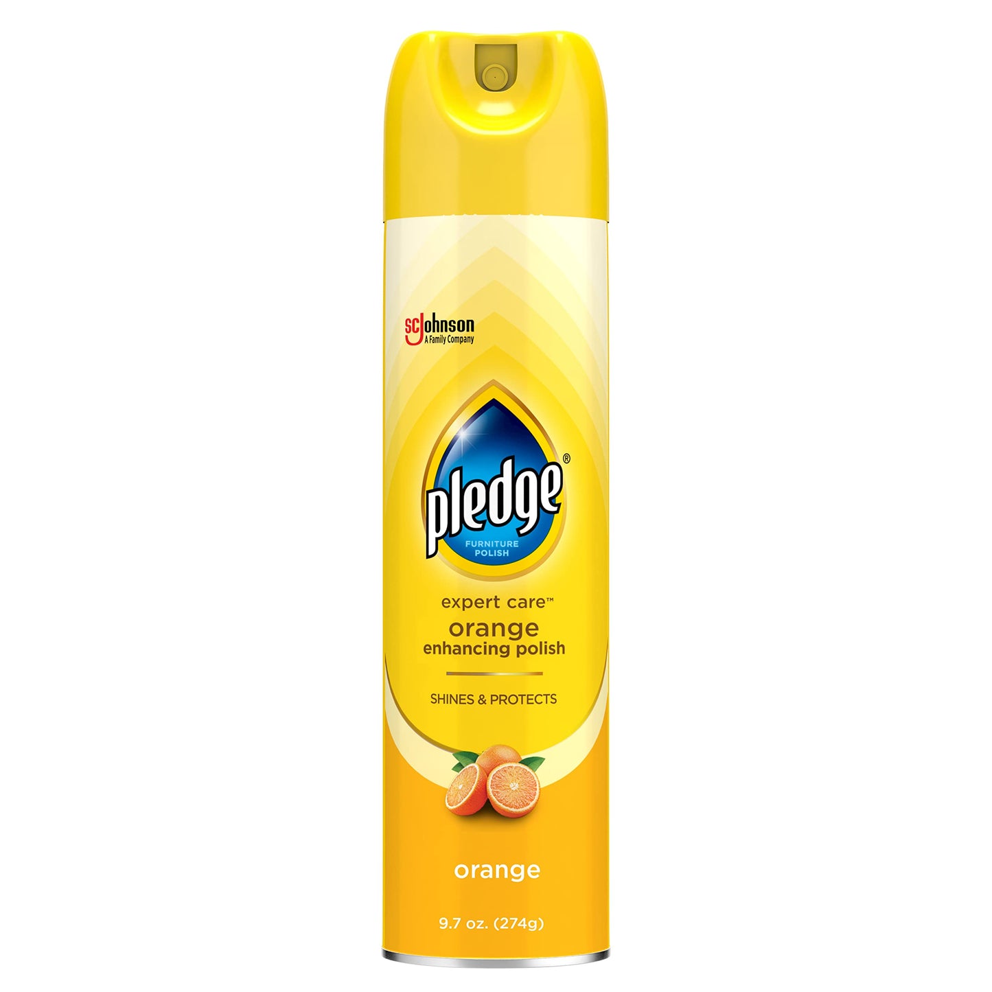 Pledge Enhancing Polish, Wood & Furniture Spray, Orange Scent, 9.7oz