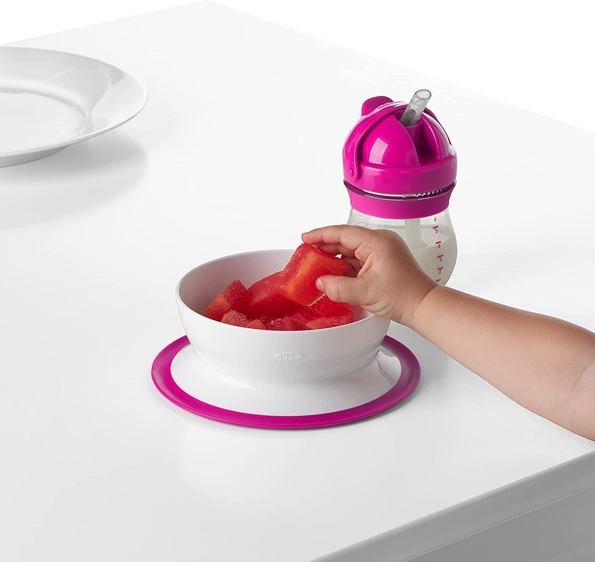 OXO Tot Stick & Stay Suction Bowl - Pink
