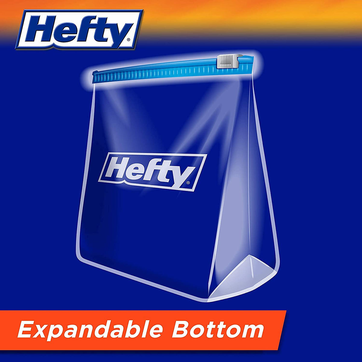 Hefty Slider Freezer Bags, Gallon, Value Pack, 25 Count (Pack of 2) 50 Bags Total