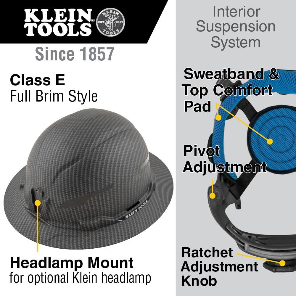 Klein Tools Hard Hat and Safety Helmet Sweatband, Replaceable Machine Washable Sweatband for Klein Tools Hard Hat Suspension System, 3-Pack