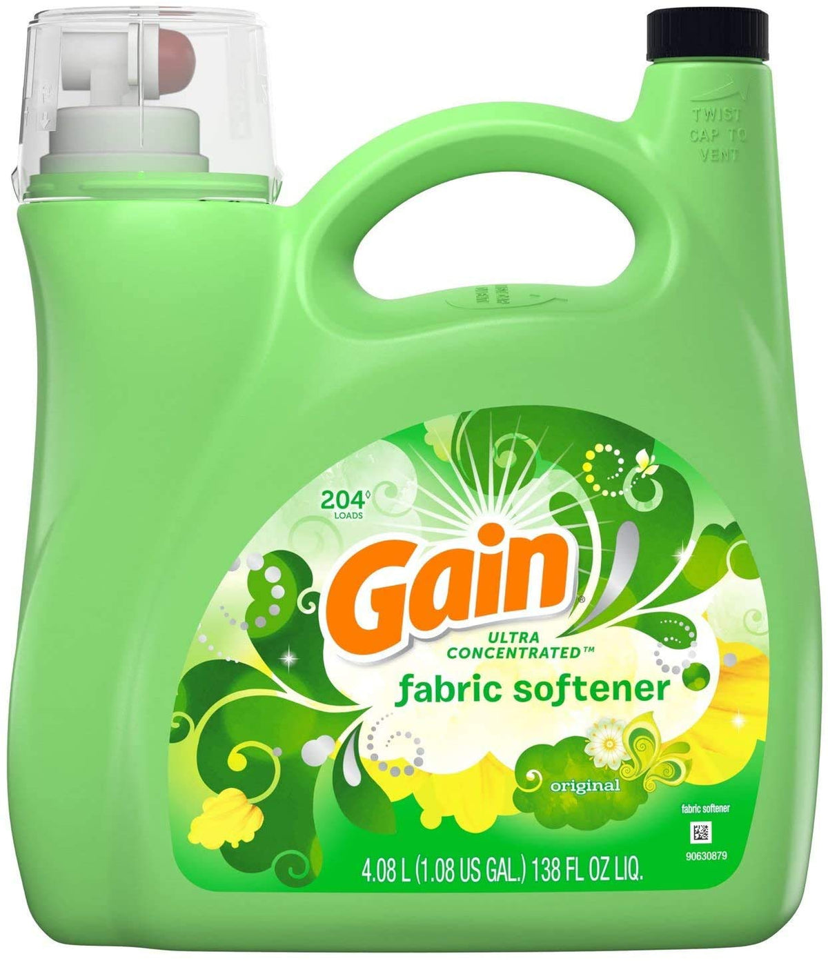 2 Pack Ultra Concentrated Liquid Fabric Softener, Original (138 fl oz, 204 loads)/Pack