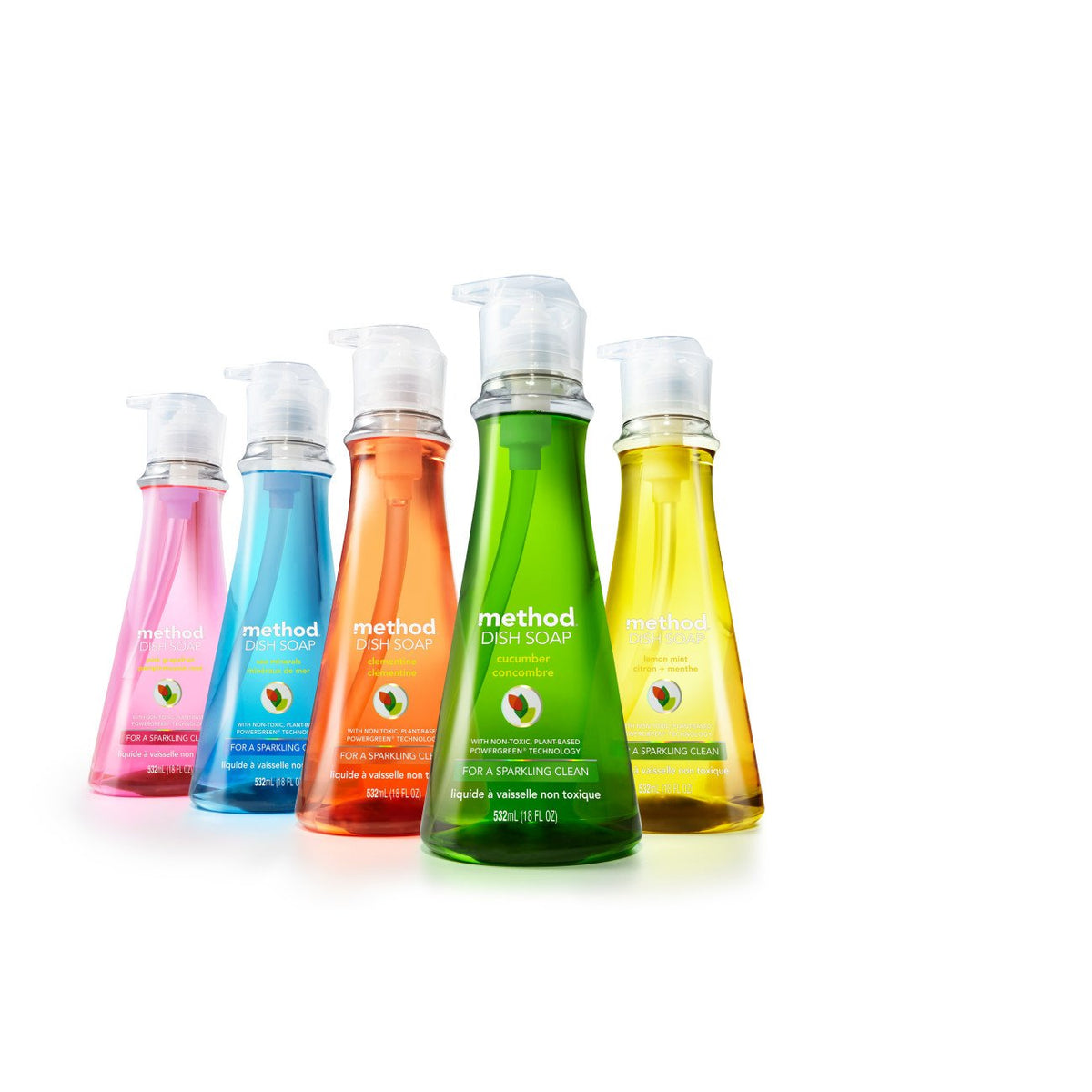 Method Dish Soap, Clementine, 18 Fl. Oz (Pack of 6)