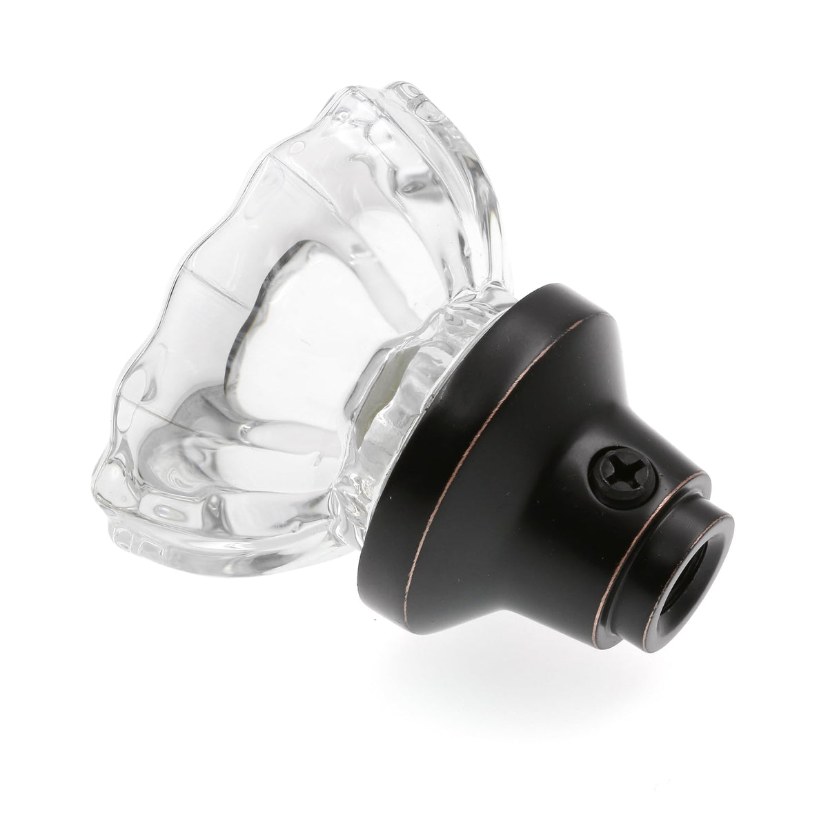 Prime-Line E 28317 Mortise Style Fluted Glass Door Knobs - Perfect for Replacing Broken Antique Lock Sets on Interior Doors, Features 2 In. Outside Diameter Knobs, Classic Bronze (1 Set)