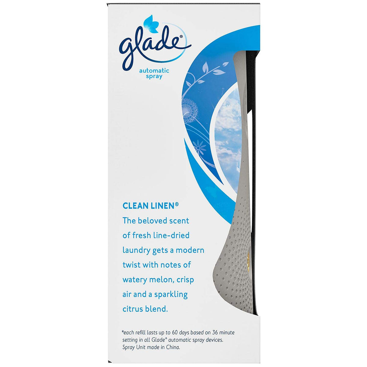 Glade Automatic Spray Air Freshener 1 Holder + 3 Refills - Clean Linen
