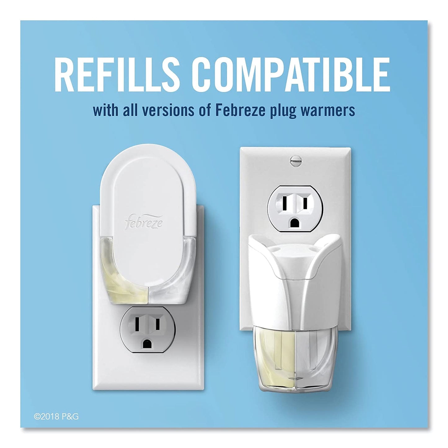 Febreze 74903 Plug Air Freshener Refills, Gain Original, 0.87 Oz, 6/Carton