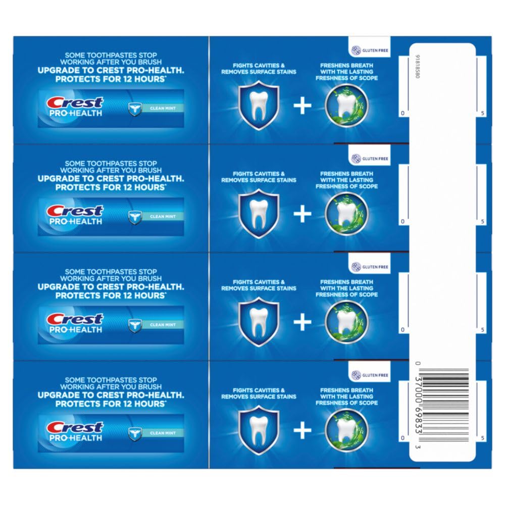 Crest Whitening Plus Scope, Complete Active Fresh + Whitening Toothpaste, 5.5oz, Toothpaste Sensitive Teeth, Pack of 4