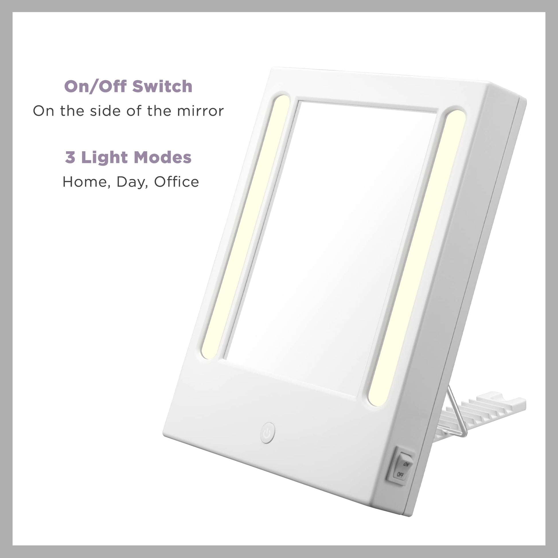 Conair Lighted Makeup Mirror, LED Vanity Mirror, 1X/5X Magnifying Mirror, Corded in Glossy White