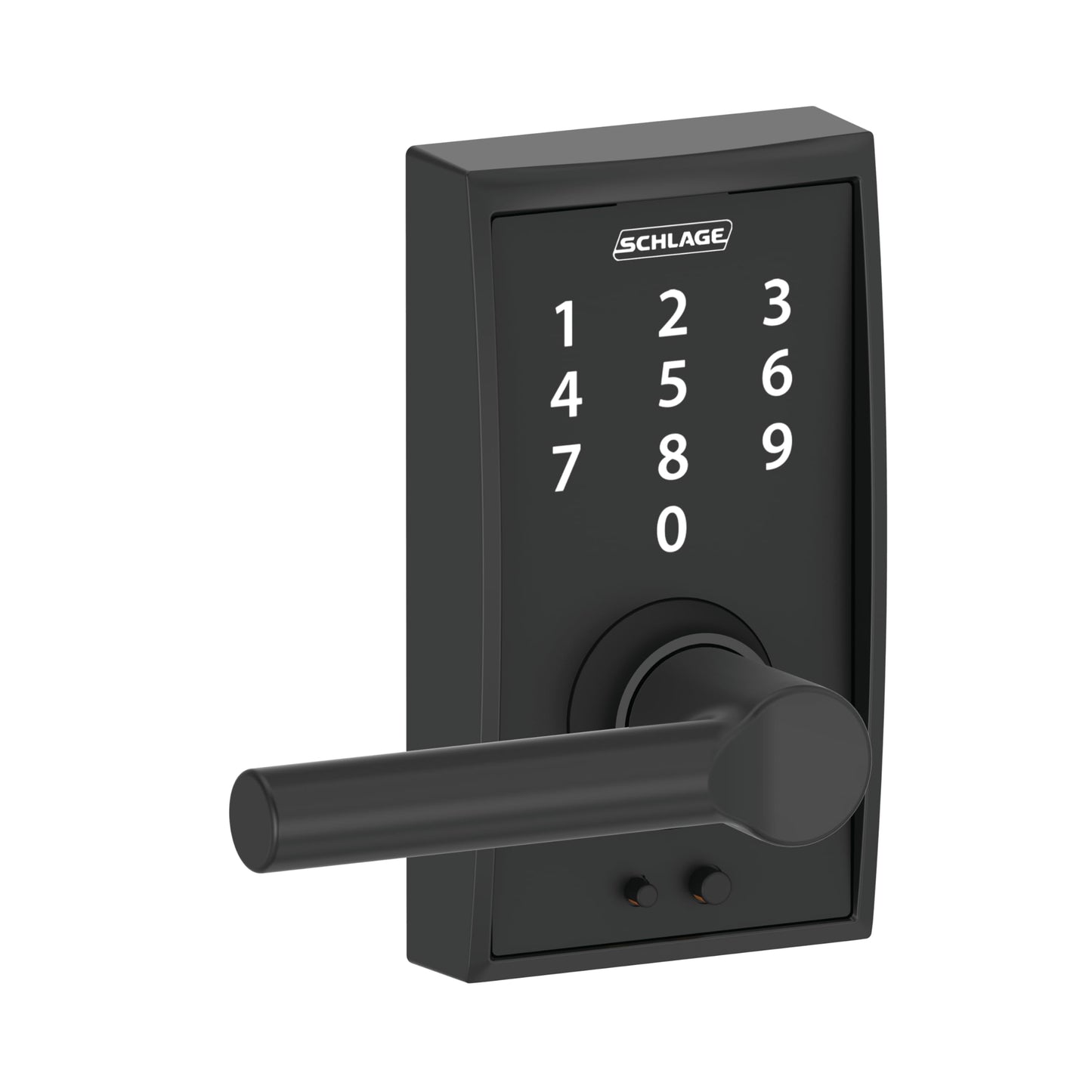 SCHLAGE Touch Century Lock with Broadway Lever (Matte Black) FE695 CEN 622 BRW