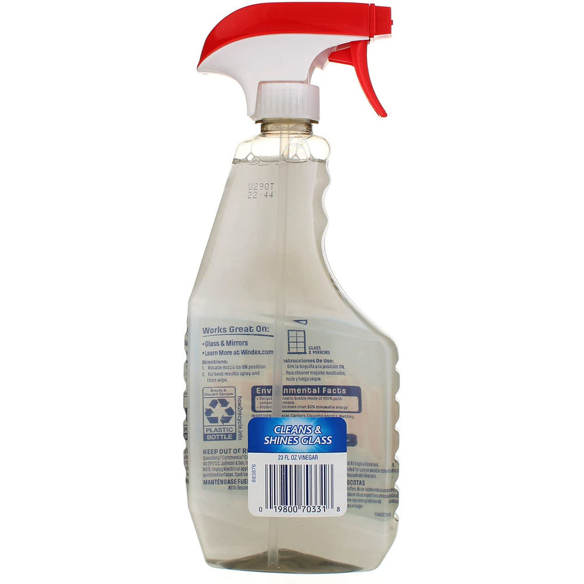 Windex Vinegar Glass Cleaner, 23 Fluid Ounces (4-Pack)