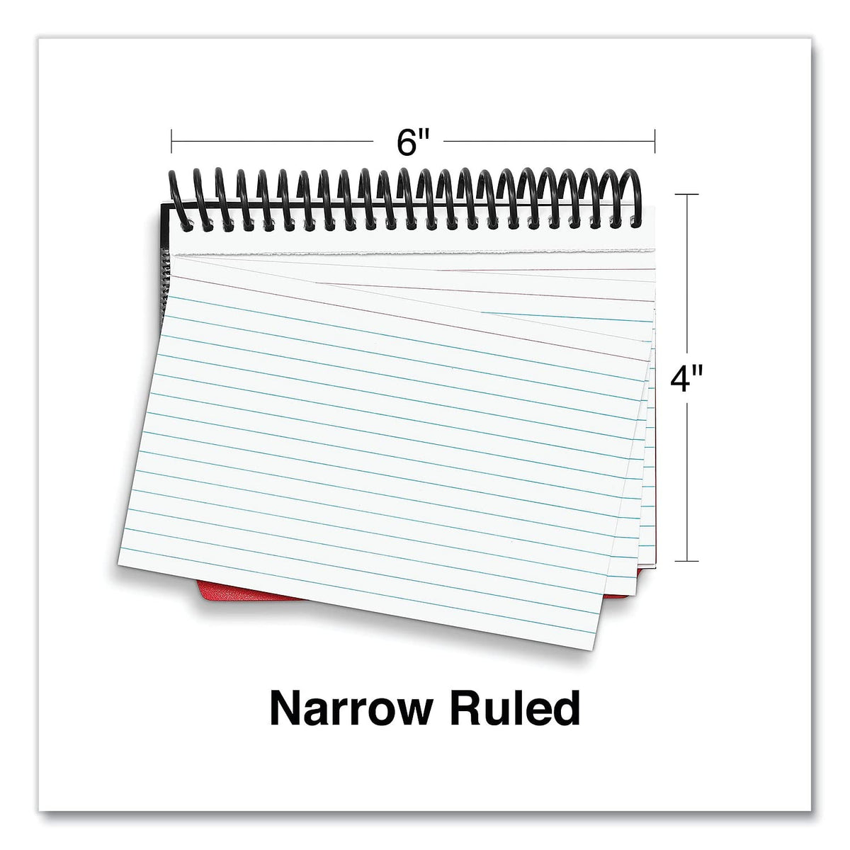 Universal UNV47302 4 x 6 Ruled Spiral Bound Index Card - White (120/Pack)