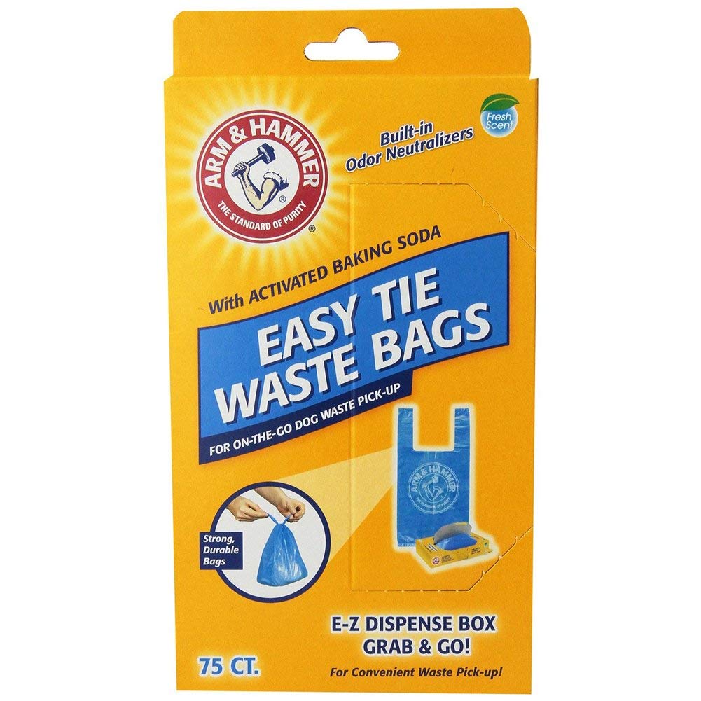 Arm & Hammer 71041 Easy-Tie Waste Bags, Blue, 150-Pack