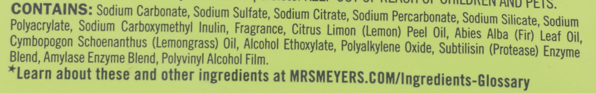 MRS. MEYER'S CLEAN DAY, Dishwasher Lemon Verbena, 11.6 Ounce