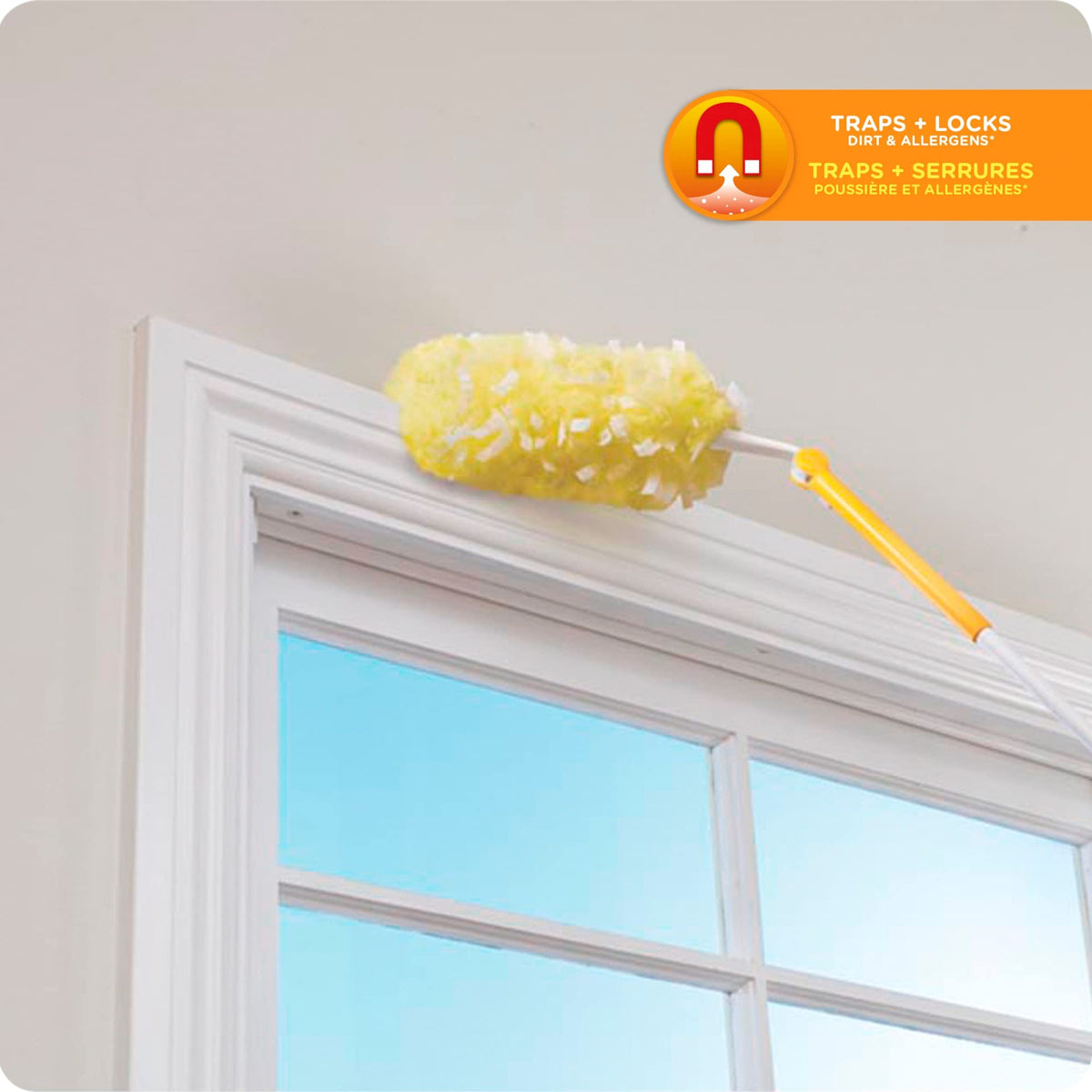 Swiffer Dusters Heavy Duty 3 ft Extended Handle Dusting Kit (1 Duster, 3 Refills)
